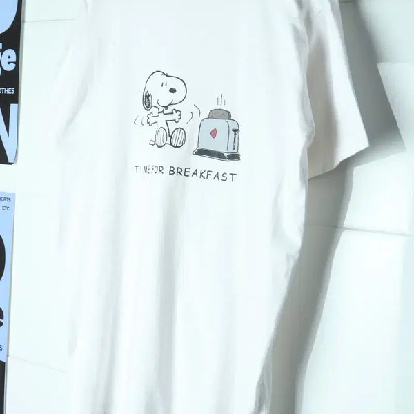 [BUNJANG] Vintage Snoopy T-Shirt White / (M-L) 브랜드빈티지 반팔 티셔츠 USA 스누피 화이트-H36314