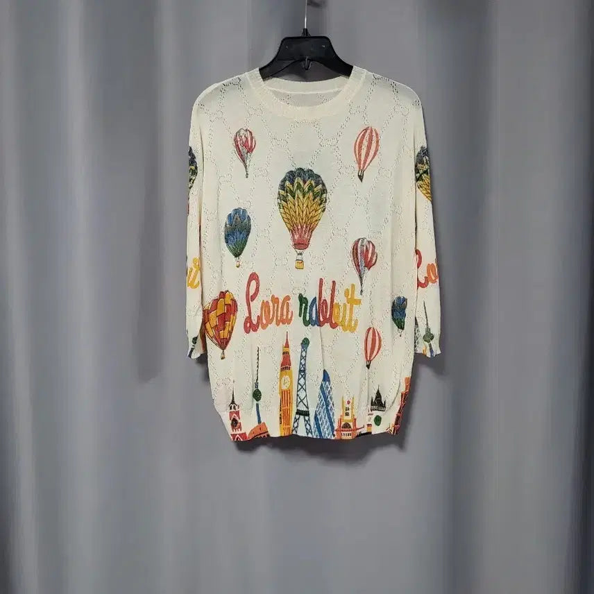 [BUNJANG] Hot Air Balloon Pattern Knit Sweater / 열기구 패턴 니트