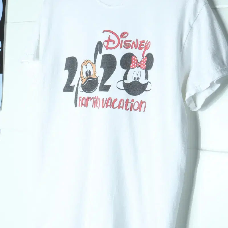 [BUNJANG] Gildan Mickey Mouse USA White T-Shirt / W(M) 길단 반팔 티셔츠 USA 흰색 미키마우스 걸-H36327