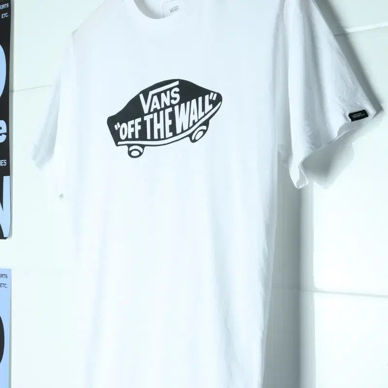 [BUNJANG] Vans USA Street Logo T-Shirt / W(S) 반스 반팔 티셔츠 USA 스트릿 로고 검흰 화이트-H36335