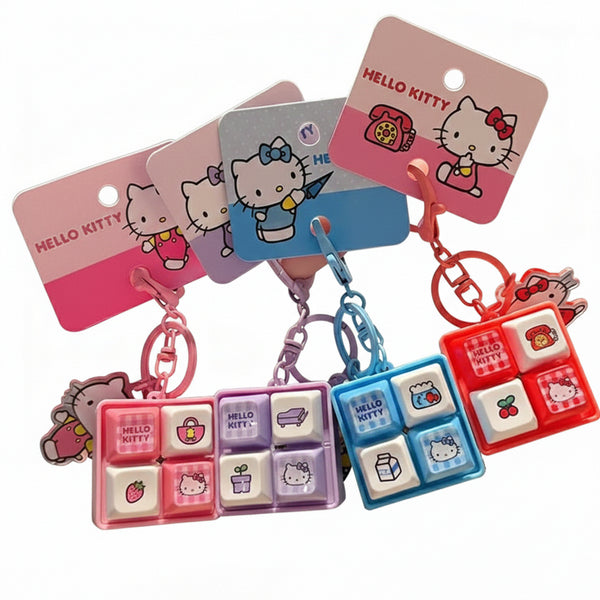 [BUNJANG] Hello Kitty Clicker Keycap Keyring / 헬로키티 키보드 키캡 클리커 키링