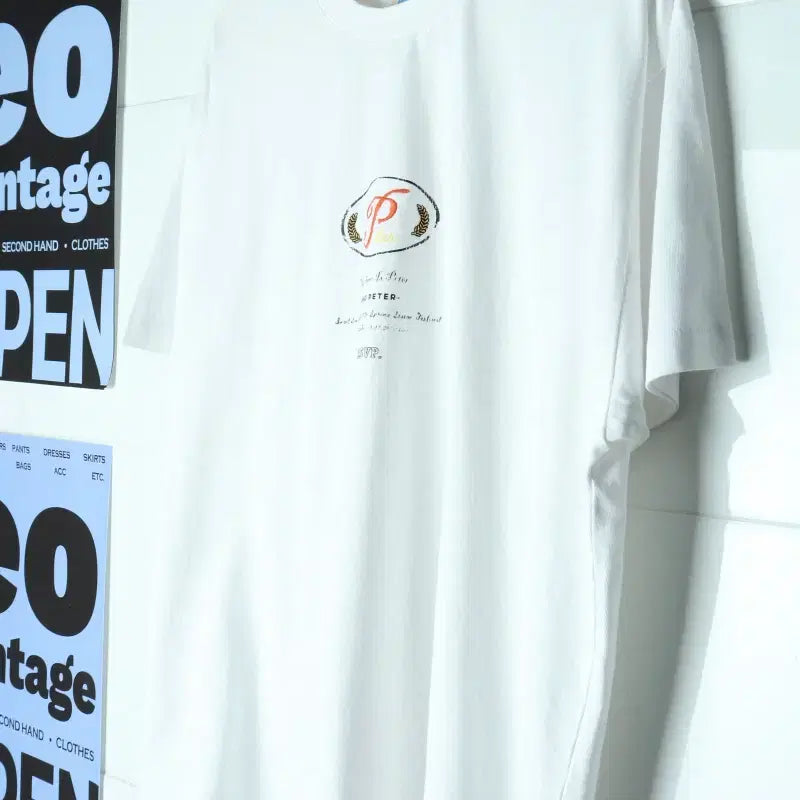 [BUNJANG] My Name Is Peter Single Stitch T-Shirt White / (F) 마이네임이즈피터 반팔 티셔츠 싱글스티치 흰색 화이트-H36337