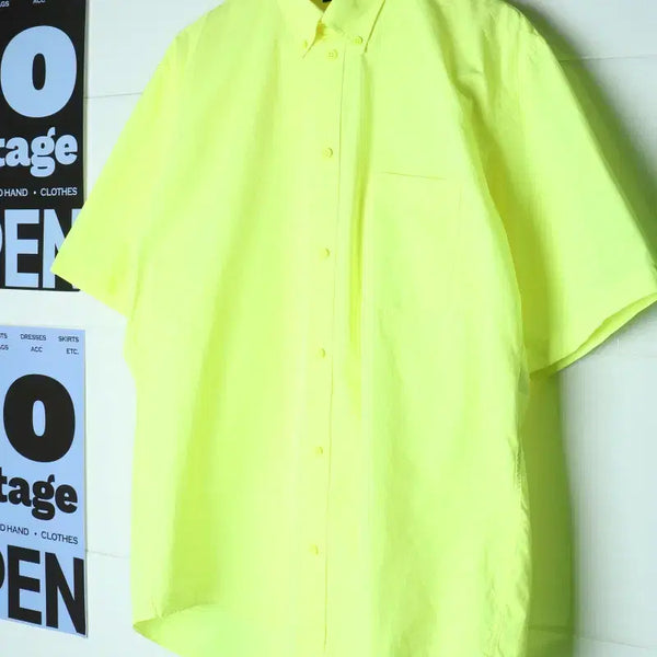 [BUNJANG] Balenciaga SS20 Fluorescent Short Sleeve T-Shirt / (S-M) 발렌시아가 반팔 티셔츠 2020 SS 형광 셔츠-H36341