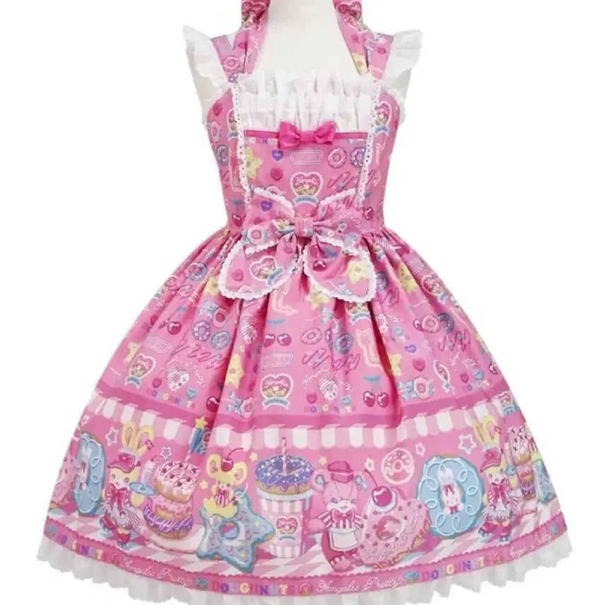 [BUNJANG] Angelic Pretty Toy Donut Diner JSK + Headbow Set / Angelic pretty toy donut diner jsk+hb set (8월한달세일