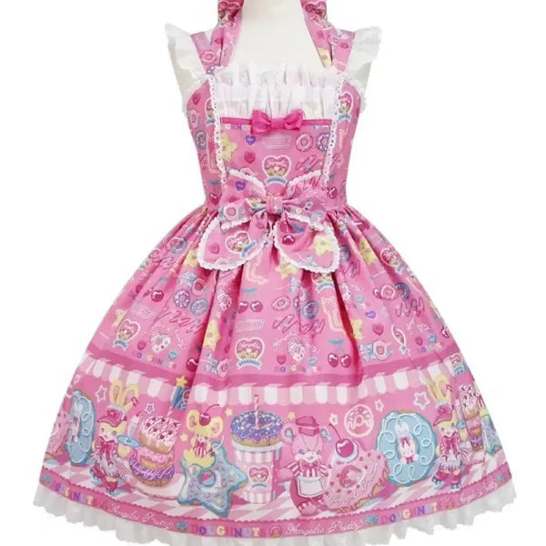 [BUNJANG] Angelic Pretty Toy Donut Diner JSK + Headbow Set / Angelic pretty toy donut diner jsk+hb set (8월한달세일