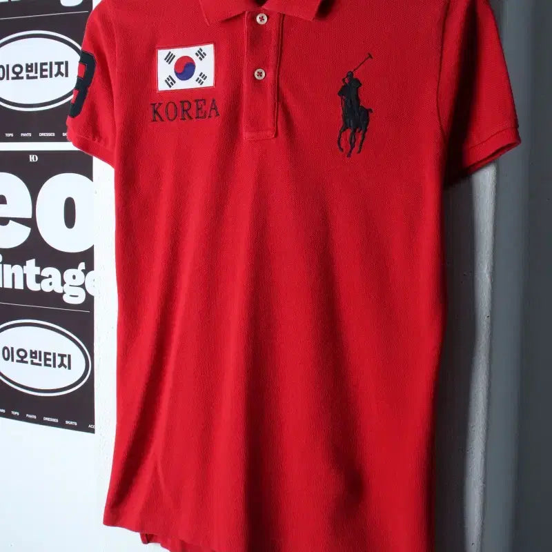[BUNJANG] Polo Ralph Lauren Rugby Big Pony Short Sleeve Polo Shirt Red / W(L) 폴로 랄프로렌 반팔 카라 티셔츠 럭비 빅포니 레드-H36348