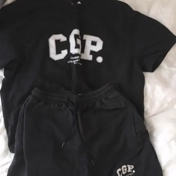 [BUNJANG] Codegraphy Short Sleeve and Shorts Set / 코드그라피 반팔 반바지 셋업 (급처)
