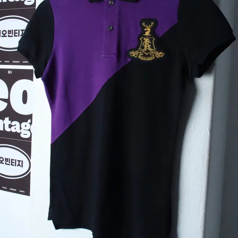 [BUNJANG] Polo Ralph Lauren Colorblock Big Logo Short Sleeve Polo Shirt / W(S-M) 폴로 랄프로렌 반팔 카라 티셔츠 배색 빅로고-H36361