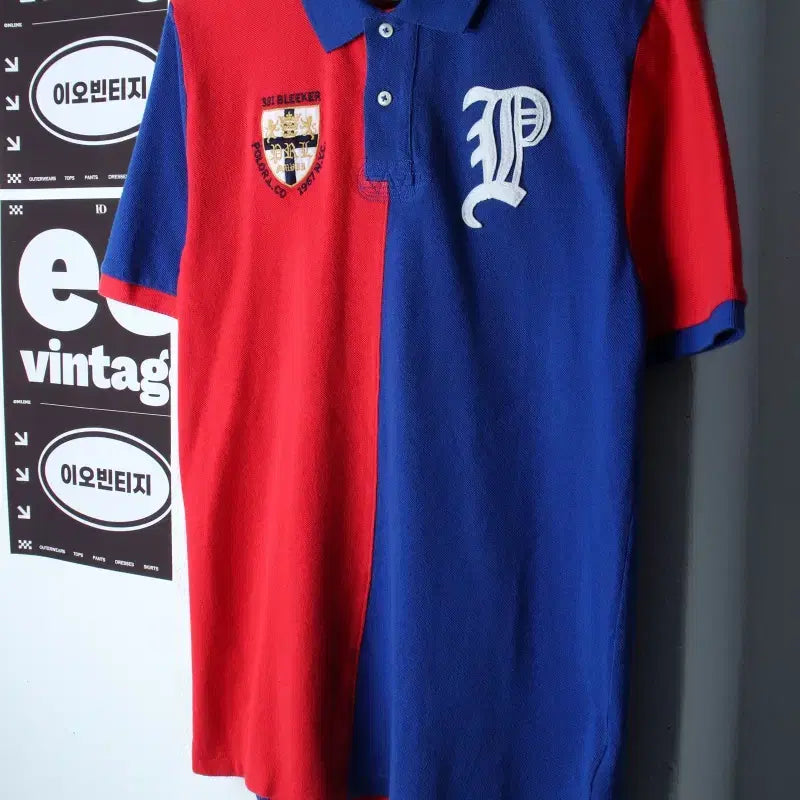 [BUNJANG] Polo Ralph Lauren Men's Color Block Rugby Polo Shirt / (L-XL) 폴로 랄프로렌 반팔 카라 티셔츠 럭비 배색-H36365