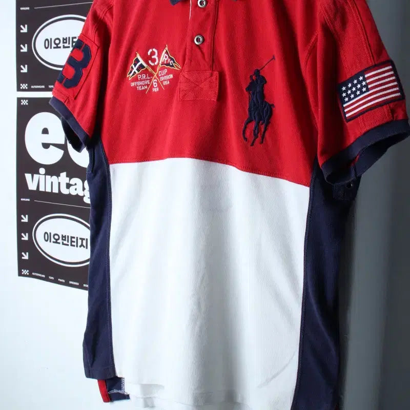 [BUNJANG] Polo Ralph Lauren Short Sleeve Polo Shirt USA Rugby / (L-XL) 폴로 랄프로렌 반팔 카라 티셔츠 USA 럭비-H36366