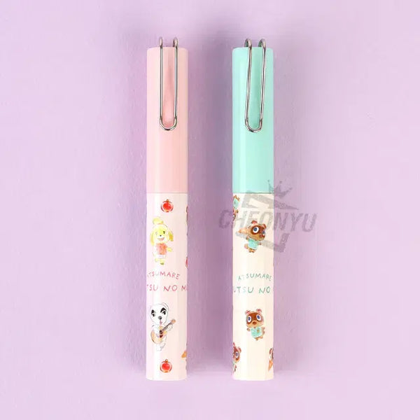 [BUNJANG] Animal Crossing Portable Scissors (Pink, Green) / 모여봐요 동물의숲 스틱킬 휴대용 가위