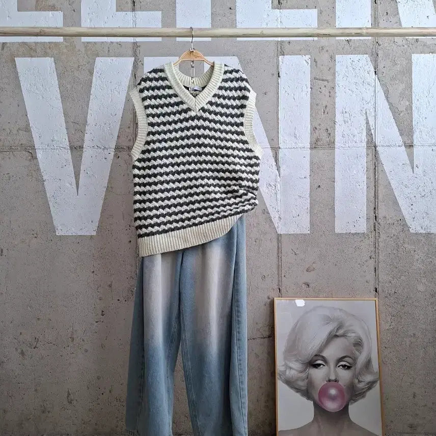 [BUNJANG] Zara Striped Knit Vest / 행사2)자라 니트 베스트