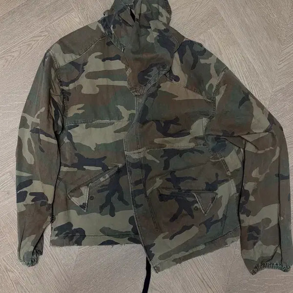 [BUNJANG] Anselm Camo Cropped Jacket / 안셀름 카모 자켓