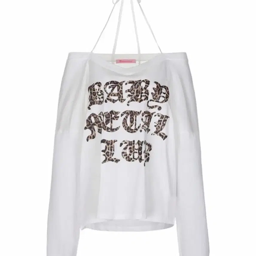 [BUNJANG] Baby Metal Club Leopard String Tee White / 베메클 레오파드 스트링티 화이트 베이비메탈클럽