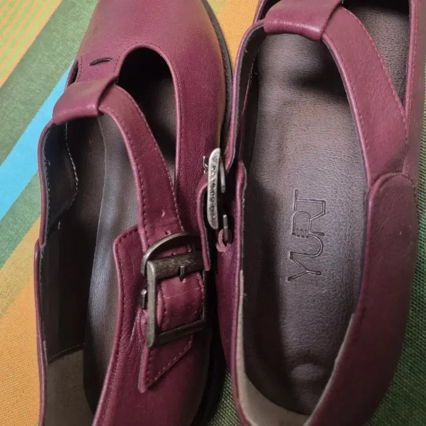 [BUNJANG] Yureut Handmade Burgundy Low Heel Shoes (225-230) / 유르트 구두 225~230