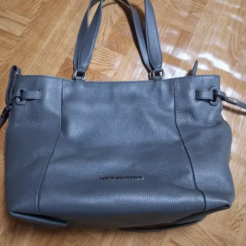 [BUNJANG] Louis Quatorze Gray Leather Tote Bag / 루이까또즈 토트백 그레이