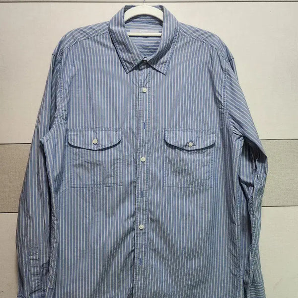 [BUNJANG] 8seconds Striped Pocket Shirt XL (105) / 에잇세컨즈 스트라이프 포켓 셔츠 XL(105)