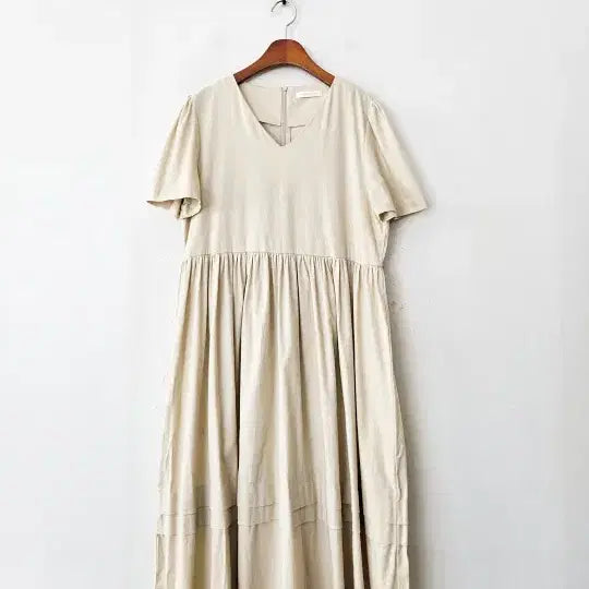 [BUNJANG] Roompecker Beige Linen Blend Dress / 룸페커 베이지 원피스