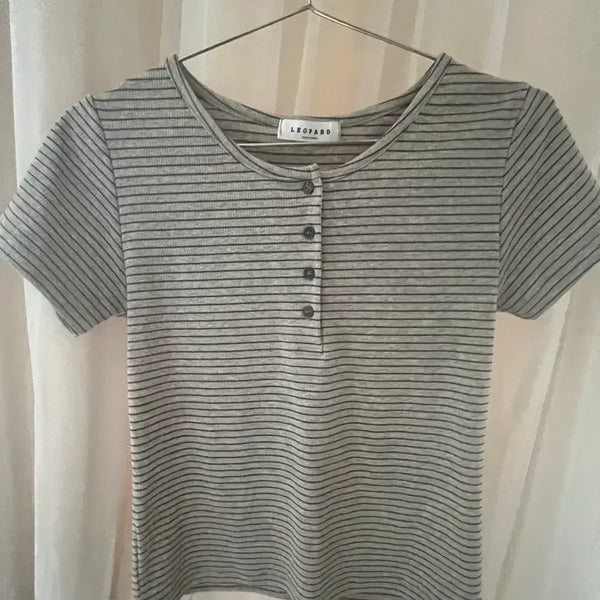 [BUNJANG] Henry Neck T-Shirt / 헨리넥 티셔츠