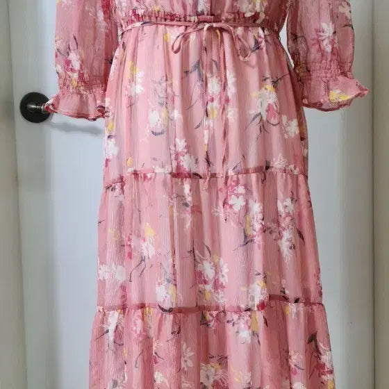 [BUNJANG] Renoma Chiffon Long Dress / 레노마 쉬폰 롱원피스
