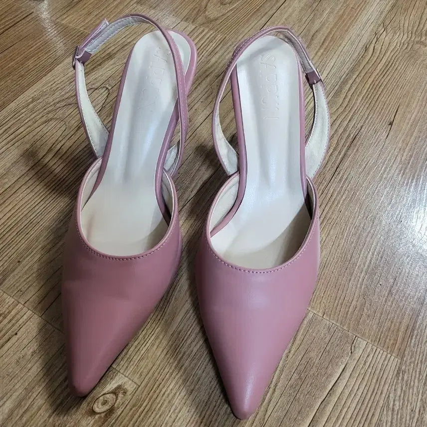 [BUNJANG] SUEPAY Pink Mule Heels (245) / 구매가39000원)수페이 핑크 뮬 힐 245. 뒷굽7센티 새제품