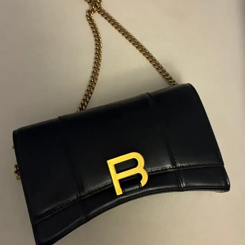 [BUNJANG] Balenciaga Hourglass Chain Bag Black / 발렌시아가 아워글래스 체인백 블랙