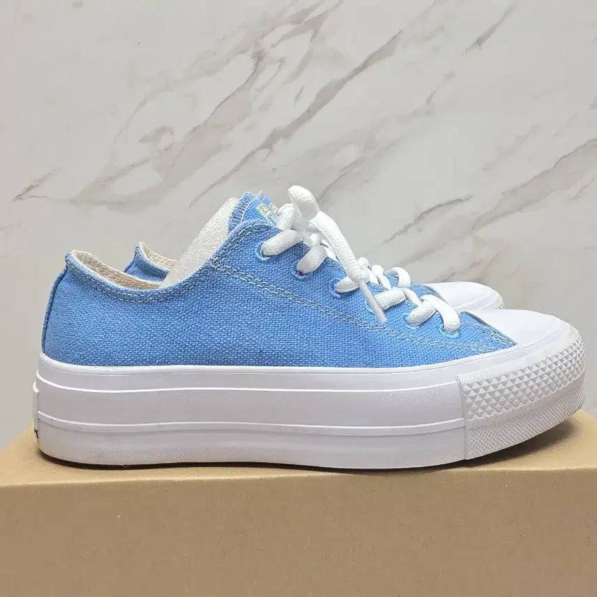 [BUNJANG] Converse Chuck Taylor All Star Platform Ox Renew Cotton 'Coast' Size 235 / 컨버스 척테일러 올스타 플랫폼 옥스 리뉴 코튼 '코스트' 235