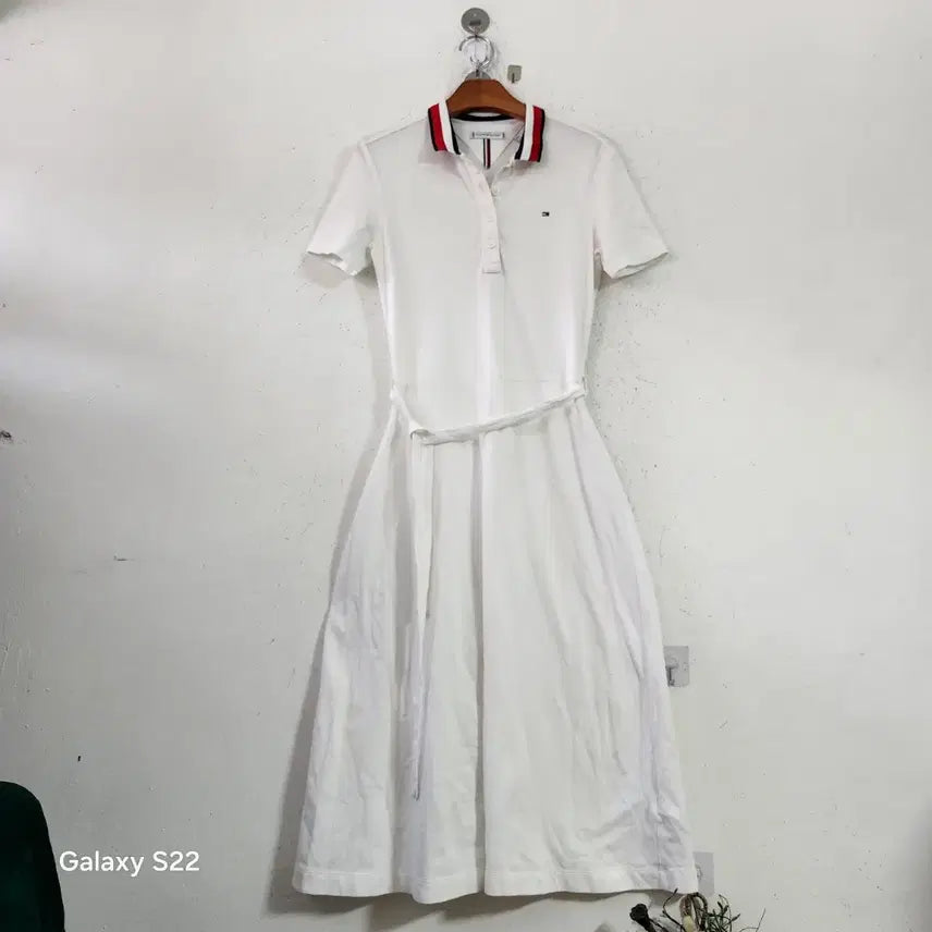[BUNJANG] Tommy Hilfiger Women's White Short Sleeve Dress / 타미힐피거 여성 반팔 원피스 화이트