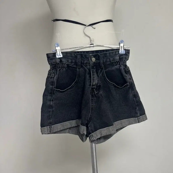 [BUNJANG] JEANS Women's Denim Short Pants Black Size S / JEANS 여성 데님 숏팬츠 블랙 S