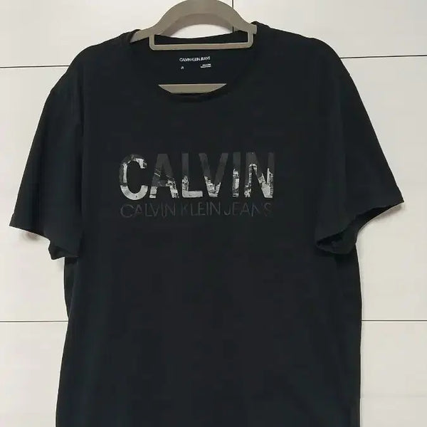 [BUNJANG] Calvin Klein Jeans Black Logo Print T-Shirt Size L / 캘빈클라인진스 L 사이즈 티셔츠