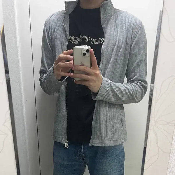[BUNJANG] Japanese Vintage Grey Zip-Up Jacket / 일본 빈티지 그레이 집업