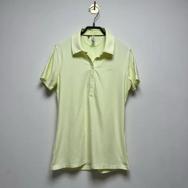 [BUNJANG] Under Armour Women's Golf Polo Shirt Neon Yellow (Size SM) / 언더아머 여성 골프 카라티 (SM, 네온옐로우)