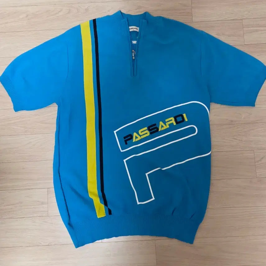[BUNJANG] Fasadi Short Sleeve Knit Blue / 파사디 반팔 니트 블루