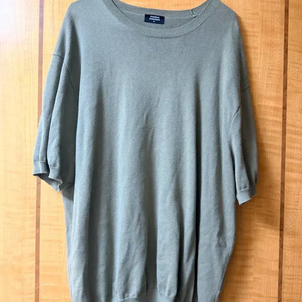 [BUNJANG] Musinsa Standard Short Sleeve Knit Khaki / 무신사 스탠다드 반팔 니트 카키