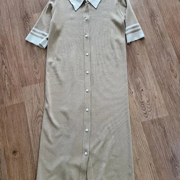 [BUNJANG] Maison de Mare Knit Long Dress Beige One Size / 메종드마레 원피스 니트 베이지 롱원피스 프리사이즈 총기장107센티