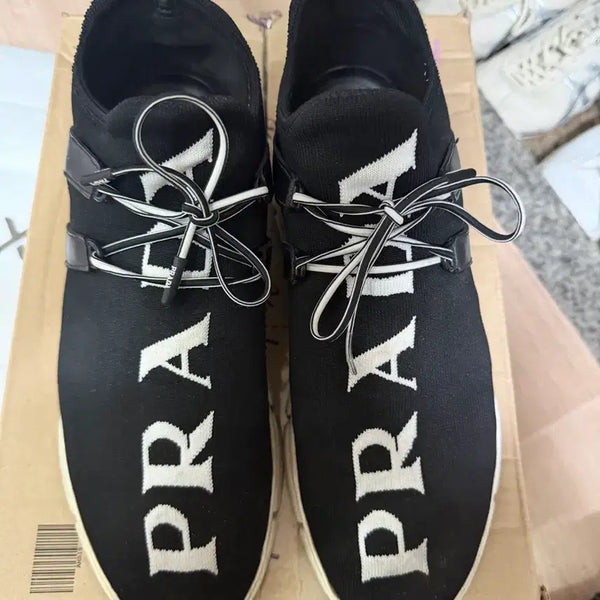 [BUNJANG] Prada Knit Sneakers Black / 프라다 니트 XY스니커즈 블랙