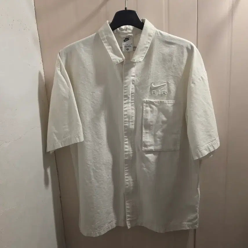 [BUNJANG] Nike Woven Oversized Short Sleeve Shirt / 100 나이키 우븐 오버 반팔셔츠