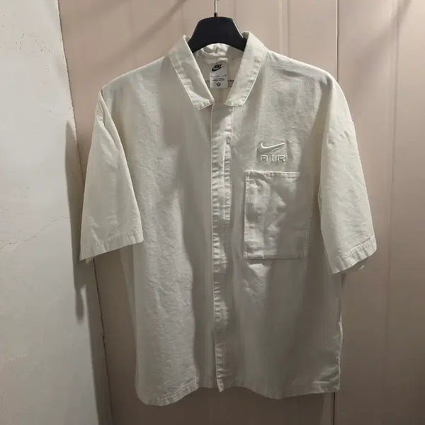 [BUNJANG] Nike Woven Oversized Short Sleeve Shirt / 100 나이키 우븐 오버 반팔셔츠