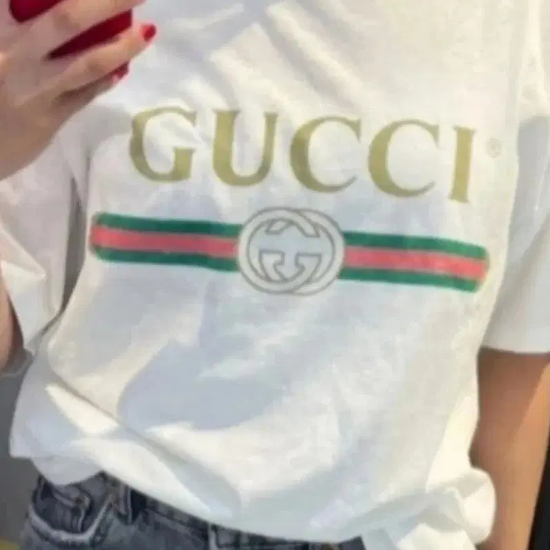 [BUNJANG] Gucci White Short-Sleeve T-Shirt Size M / 구찌 반팔 티셔츠 화이트 정품 M사이즈 새제품