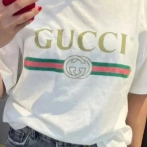 [BUNJANG] Gucci White Short-Sleeve T-Shirt Size M / 구찌 반팔 티셔츠 화이트 정품 M사이즈 새제품