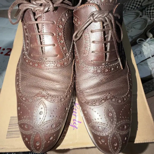[BUNJANG] Louis Vuitton Brown Wingtip Shoes / 루이비통 브라운 윙팁 구두
