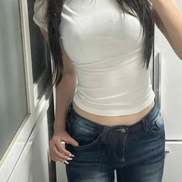 [BUNJANG] White Plain T-Shirt / 화이트 무지 티셔츠