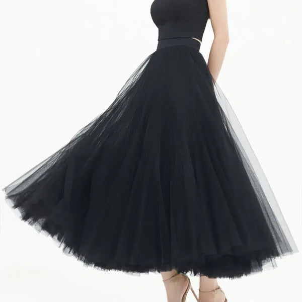 [BUNJANG] Avoavo Tulle Flare Skirt Black / 아보아보 튤 플레어 스커트 ( 산드로 마쥬 셀프포트레이트 샤넬 디올