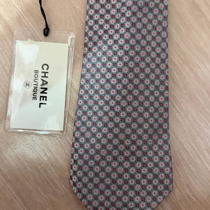 [BUNJANG] Chanel Silk Pattern Necktie Blue New / 샤넬 넥타이 패턴 실크 블루 새상품 국문텍