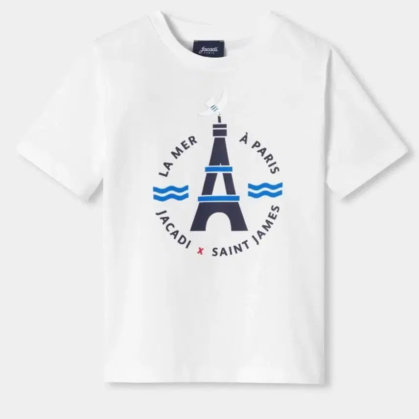 [BUNJANG] Jacadi x Saint James Collaboration Short-Sleeved T-Shirt / (새상품선물용)자카디 X 세인트제임스 콜라보반팔 티셔츠