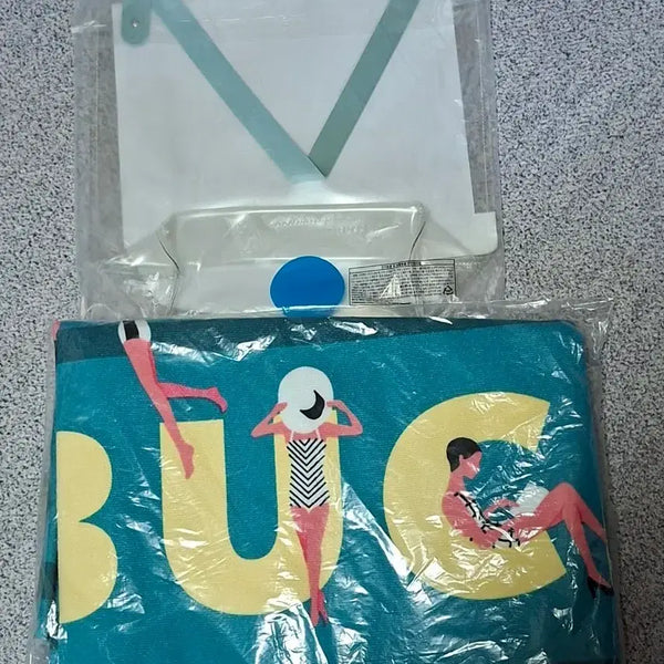 [BUNJANG] Starbucks Beach Towel with Beach Bag / 스타벅스 비치타올 비치