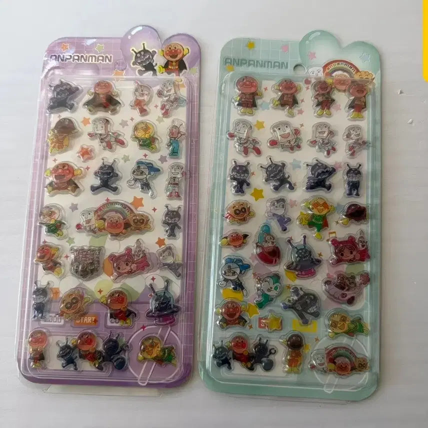 [BUNJANG] Anpanman Bonbon Drop 3D Sticker Set (2 Types) / 호빵맨 앙팡맨 봉봉드롭 3D 스티커 2종 세트