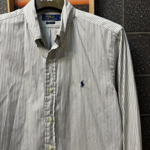 [BUNJANG] Polo Ralph Lauren Classic Fit Stripe Shirt / 폴로 랄프로렌 스트라이프 셔츠 클래식핏 (정품QR)