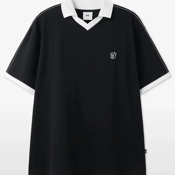 [BUNJANG] OY Color Block Polo Shirt Black L / 오와이 카라티셔츠