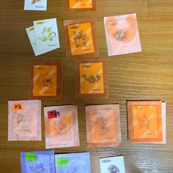 [BUNJANG] Pokemon 30th Anniversary Sticker Artwork (Charmander, Squirtle, etc.) / 포켓몬 띠부씰 아트워크 30주년 (파이리 어니부기 등)